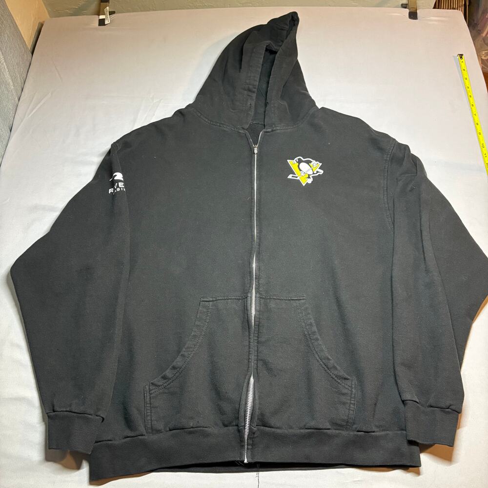 Black full zip pittsburg penguins hoodie